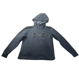 Under Armour ColdGear Hoodie Womens Size S‎ Gray Pullover Loose Fit Sweatshirt